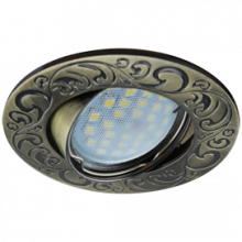 Светильник Ecola MR16 DL114 GU5.3 встр.литой поворотный Лианы Черненая Бронза 25x90