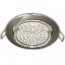 Встраиваемый потолочный светильник Ecola GX53 H4  without reflector_satin chrome 38x10 pack