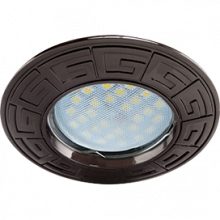 Ecola MR16 DL110А GU5.3 Светильник встр. литой Антик Черный Хром 24x86