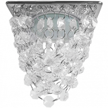 Ecola GX53 H4 5358 Glass Квадрат "Хрустальная гроздь" Прозрачный / Хром 150x110x110 (к+)