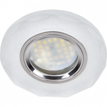 Ecola MR16 DL1653 GU5.3 Glass Стекло Круг с вогнутыми гранями Матовый / Хром 25x90 (кd74)