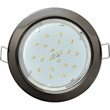 Ecola GX53 H4 светильник встраив. без рефл.  Черный хром 38x106 - 10 pack (кd102)