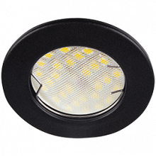 Ecola Light MR16 DL90 GU5.3 Светильник встр. плоский Черный матовый 30x80 - 2pack (кd74)