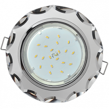 Ecola GX53 H4 Glass Стекло Круг с вогнутыми гранями хром - хром (зеркальный) 38x126
