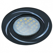 Светильник Ecola MR16 DL3181 GU5.3 встр. литой (скрытый крепеж лампы) Черный/Алюм Вихрь 23x78