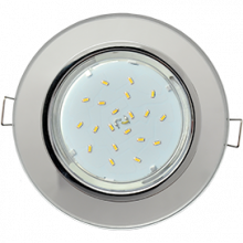 Ecola GX53 H4 Glass Стекло Круг  хром - хром (зеркальный) 38x126