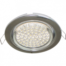 Ecola GX53 H4 светильник встраив. без рефл. chrome  38х106 - 2 pack