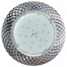 Ecola GX53 H4 DL5381  светильник встраив. без рефл. Сетка матовый Хром/Алюм 20x110 (к+)