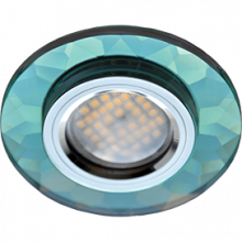 Ecola MR16 DL1654 GU5.3 Glass Стекло Круг граненый Изумруд / Хром 25x90