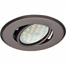 Светильник Ecola MR16 DH09 GU5.3 встр. поворотный плоский (скрытый крепеж лампы) Черный Хром 25x90