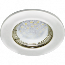 Ecola Light MR16 DL90 GU5.3 Светильник встр. плоский Перламутровое серебро 30x80
