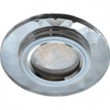 Ecola MR16 DL1654 GU5.3 Glass Стекло Круг граненый Хром / Хром 25x90