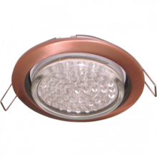 Ecola GX53 H4 светильник встраив. без рефл. чернёная медь 38х106 - 2 pack