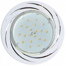 Ecola GX53 H4 DL5386  светильник встраив. без рефл. Вихрь Белый/Алюм 20x110 (к+)