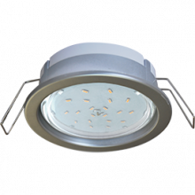 Встраиваемый потолочный легкий точечный светильник-спот Ecola GX53 220V GX53 с рефлектором, серебро 31х95