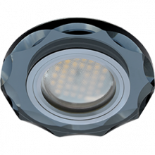 Ecola MR16 DL1653 GU5.3 Glass Стекло Круг с вогнутыми гранями Черный / Черный хром 25x90