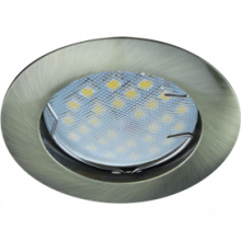 Светильник Ecola MR16 DL100 GU5.3 встр. литой Черненая Бронза 24x75