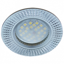Светильник Ecola MR16 DL3182 GU5.3 встр.литой (скрытый крепеж лампы) матовый Хром/Алюм Реснички23x78