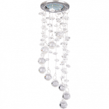 Ecola MR16 CR1010 GU5.3 Glass Стекло Круг "Хрустальная нить" Прозрачный / Хром 84x290