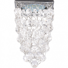 Ecola MR16 CR1014 GU5.3 Glass Стекло Квадрат "Хрустальная гроздь" Прозрачный / Хром 80x80x140