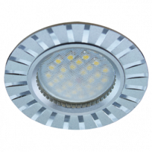 Светильник Ecola MR16 DL3183 GU5.3 встр.литой(скрытый крепеж лампы)матовый Хром/Алюм Полоски 23x78