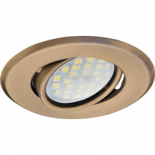 Светильник Ecola MR16 DH09 GU5.3 встр. поворотный плоский (скрытый крепеж лампы) Бронза 25x90