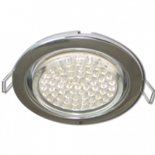 Встраиваемый потолочный светильник Ecola GX53 H4  without reflector_chrome  (светильник) 38x10 pack