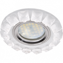 Ecola MR16 DL1661 GU5.3 Glass Стекло Круг с крупными матовыми стразами Конус/фон мат./центр.часть хром 38x95