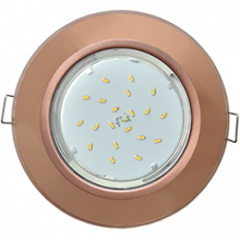 Ecola GX53 H4 Glass Стекло Круг черненая медь - янтарь 38x126